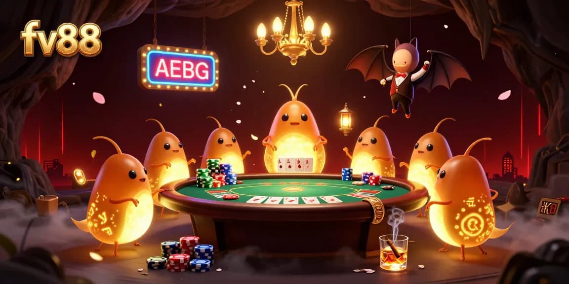 Light up the casino with fv88's vibrant glowworms and high-stakes poker action.
