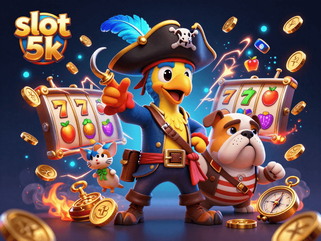 Spin the reels at slot 5k and enjoy vibrant 3D illustrations of pirate-themed casino adventures.