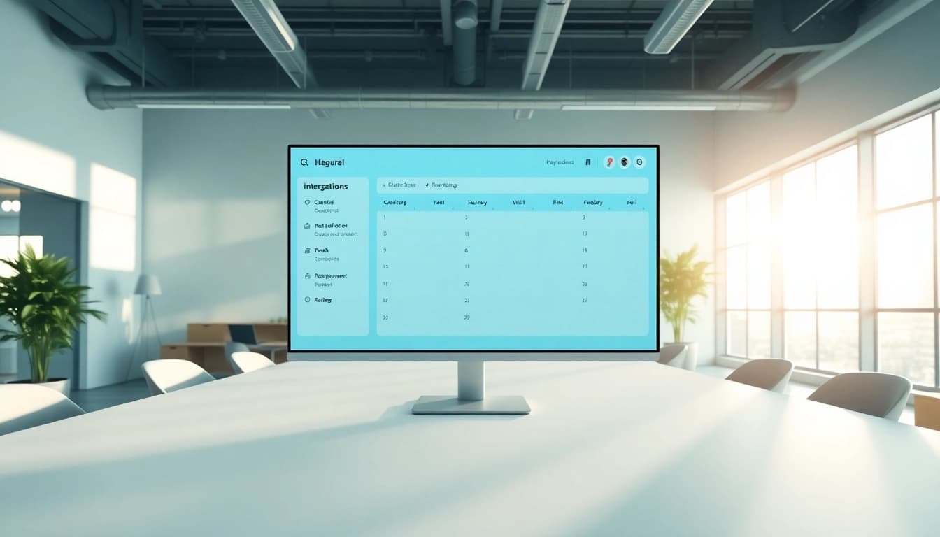 Visualize Clockwise alternative AI assistant managing schedules in a modern office setup.