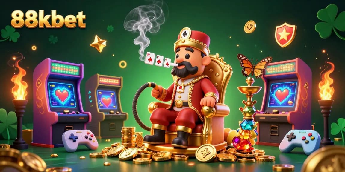Engage in thrilling gameplay at 88kbet with vibrant digital illustrations and immersive casino elements.