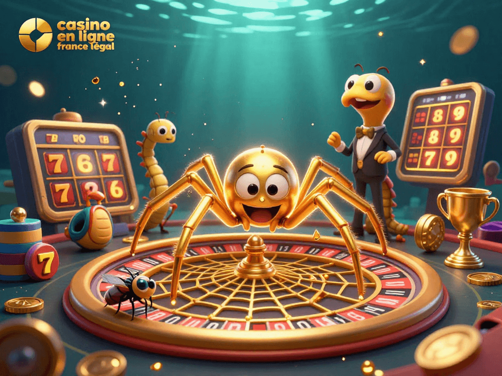 Jouez au casino en ligne France légal avec une scène dynamique de jeux et de croupiers 3D.