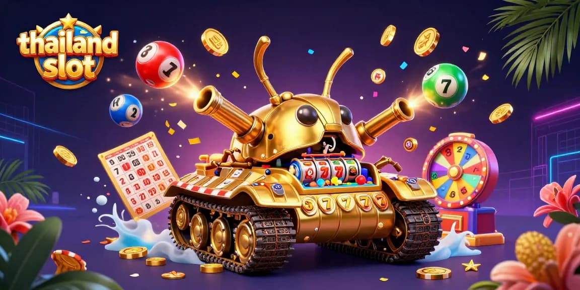 Engage with the vibrant thailand slot scene featuring a golden beetle tank casino and lively gaming elements.