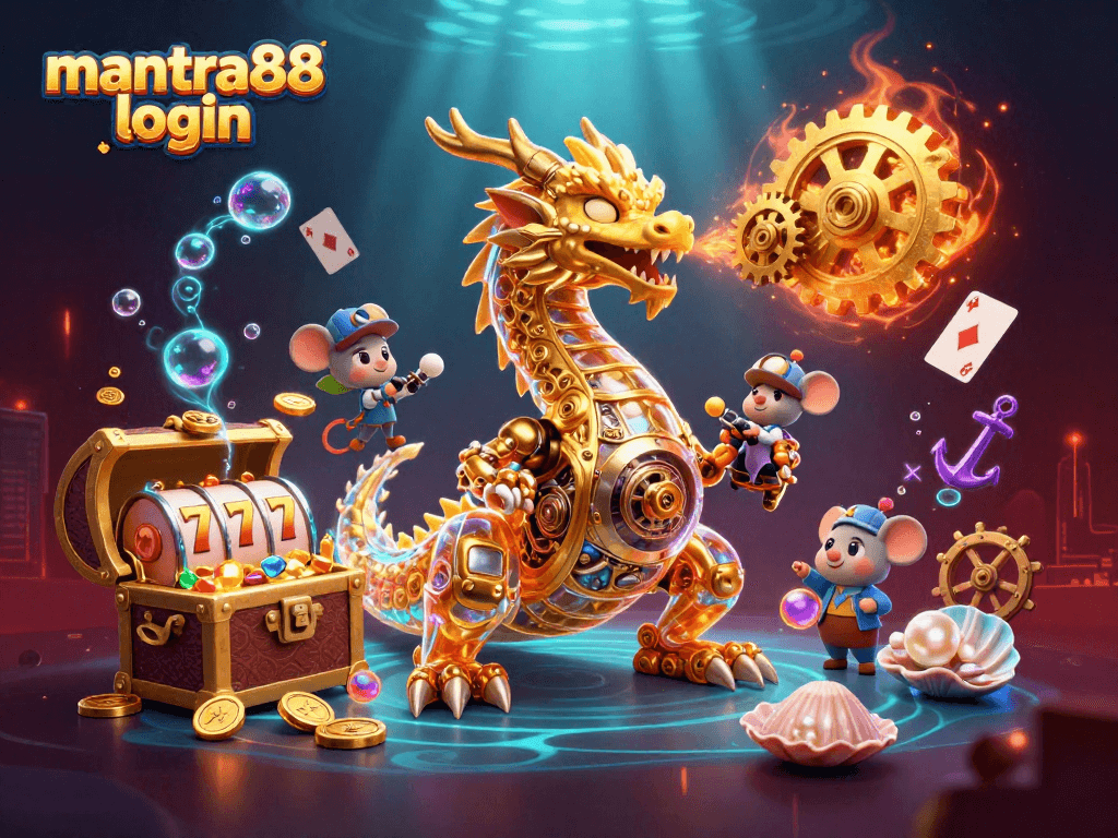 Experience thrilling gameplay with mantra88 login in an ultra-detailed circus of golden dragons and treasure.