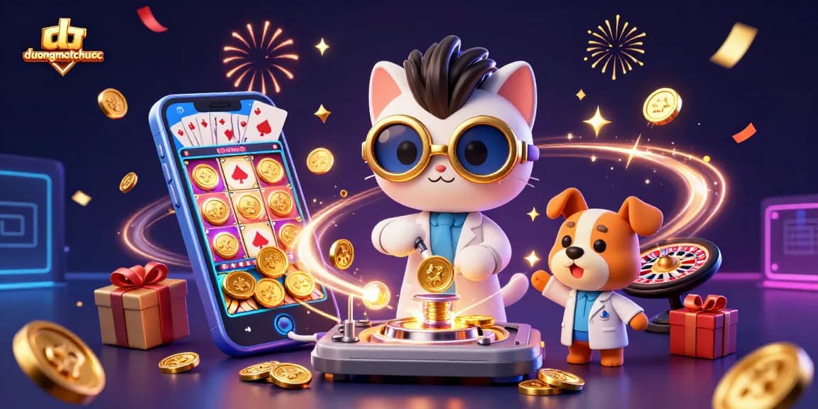 Join the fun with duongmatchuoc as golden coins erupt in a vibrant 3D casino celebration!