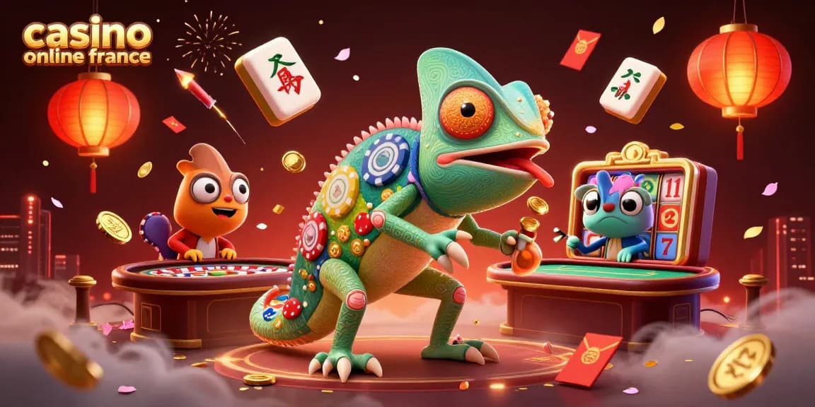 Jouez aux jeux de hasard avec casino en ligne France, découvrez des personnages colorés dans un décor vibrant.