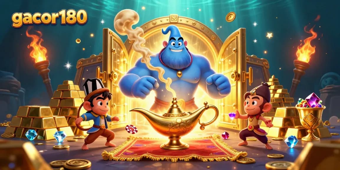 Memenangkan jackpot di gacor180 dengan lampu genie magis dan keputusan berani!