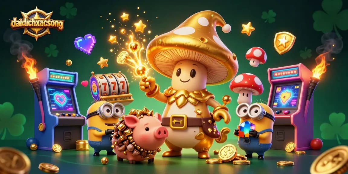 Engage in thrilling gameplay with daidichxacsong, where powerful magic transforms coins into gold amidst vibrant casino elements.