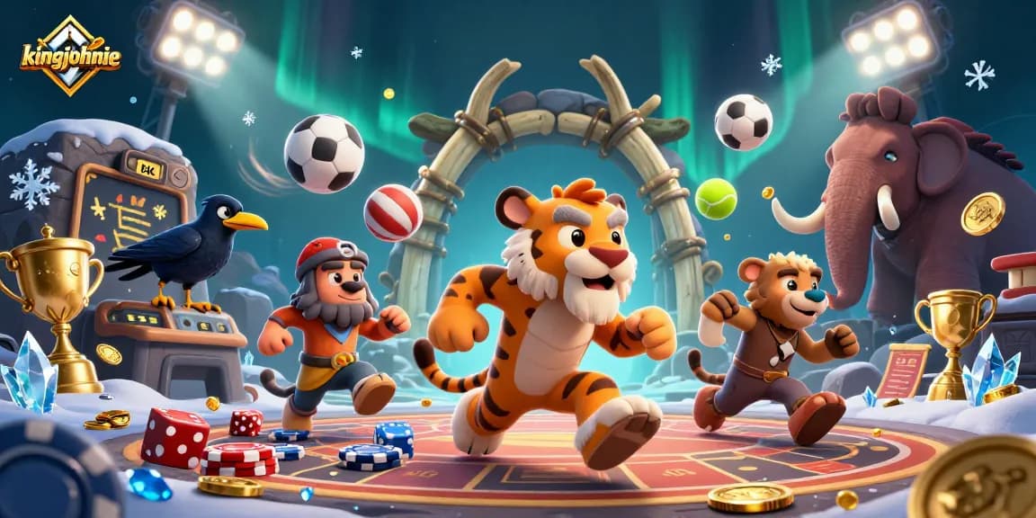 Experience kingjohnnie’s thrilling prehistoric casino for sports betting fun surrounded by dynamic gaming elements.