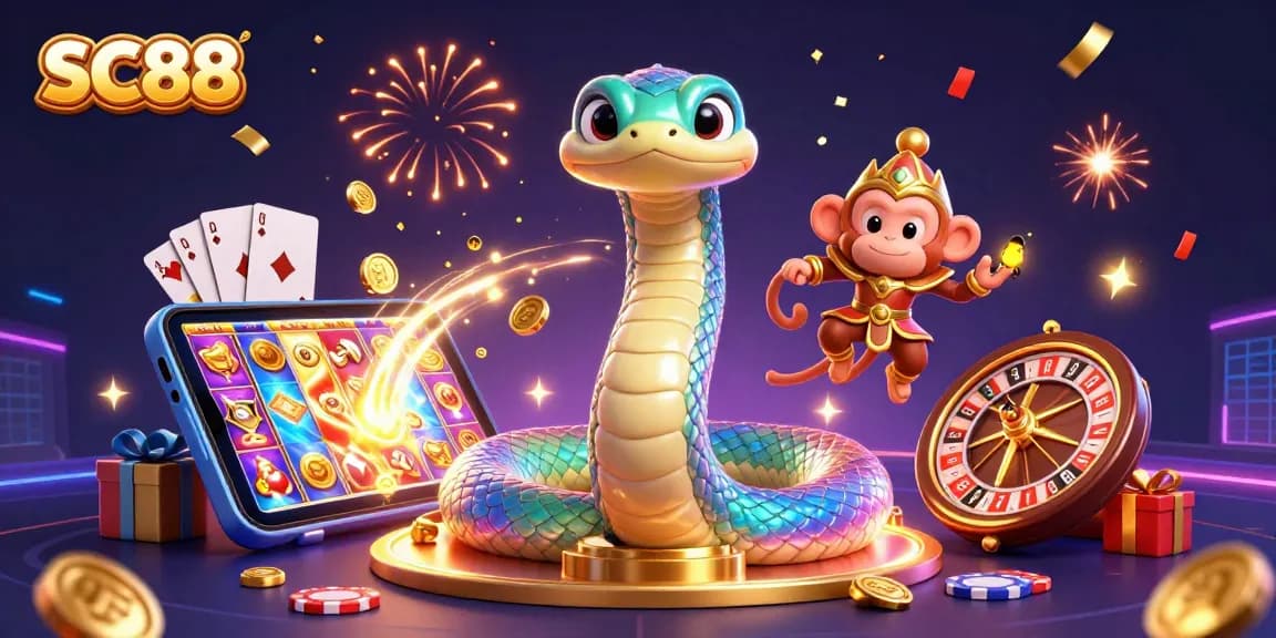 Engage in thrilling games at SC88, featuring vibrant characters and dynamic slot actions.