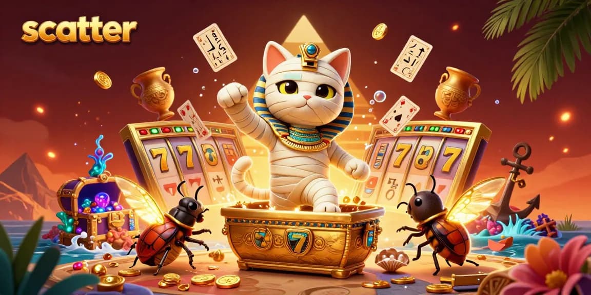 Experience thrilling slot gameplay with scatter elements and vibrant jackpot visuals in this captivating scene.