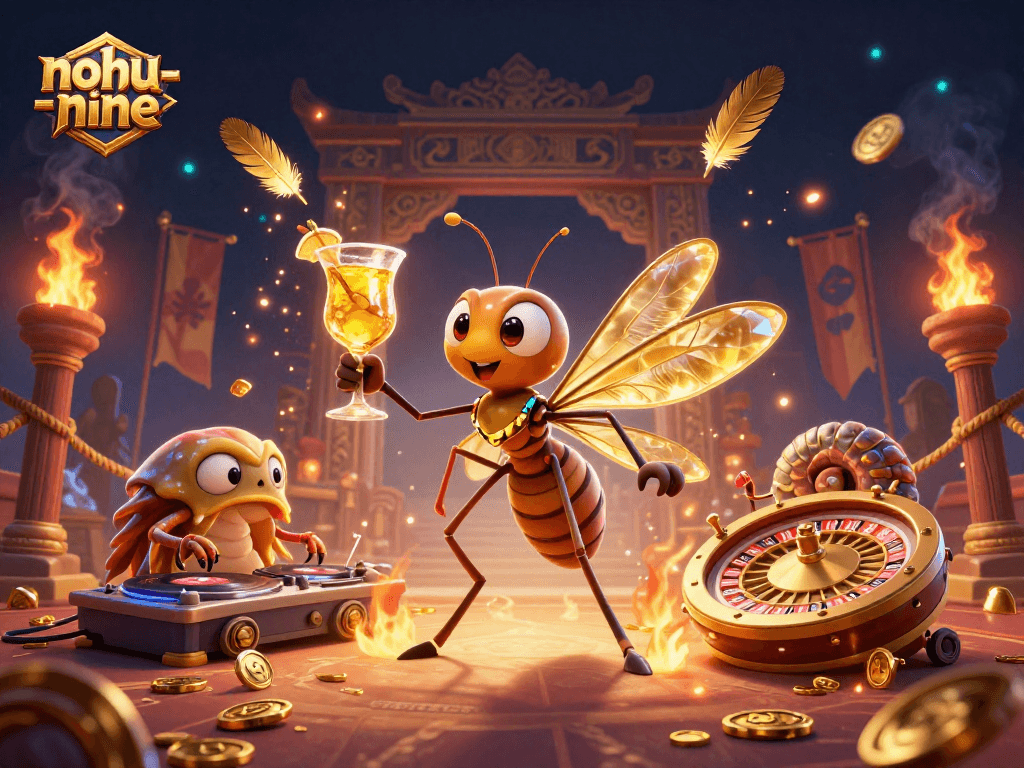 Experience thrilling moments in nohu-nine casino with vibrant characters in an exciting scene.