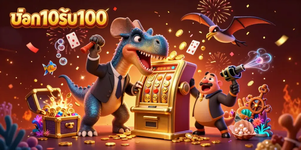 ภาพการ์ตูน 3D ฝาก10รับ100 สนุกๆ กับเกมสล็อตและการฉลองที่คาสิโน