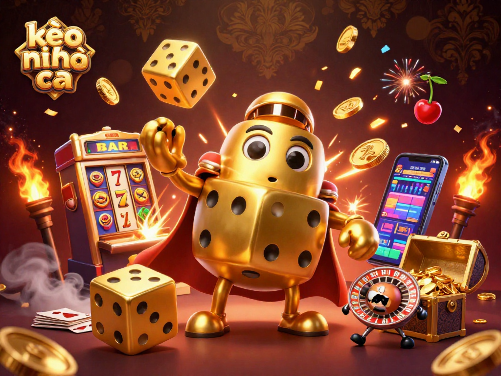 Experience the thrill of kèo nhà cái with a vibrant illustration of casino excitement.