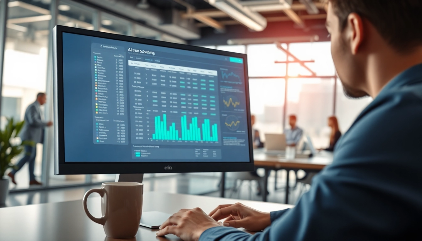 Enhance productivity with proactive scheduling AI showcased in a modern office environment.