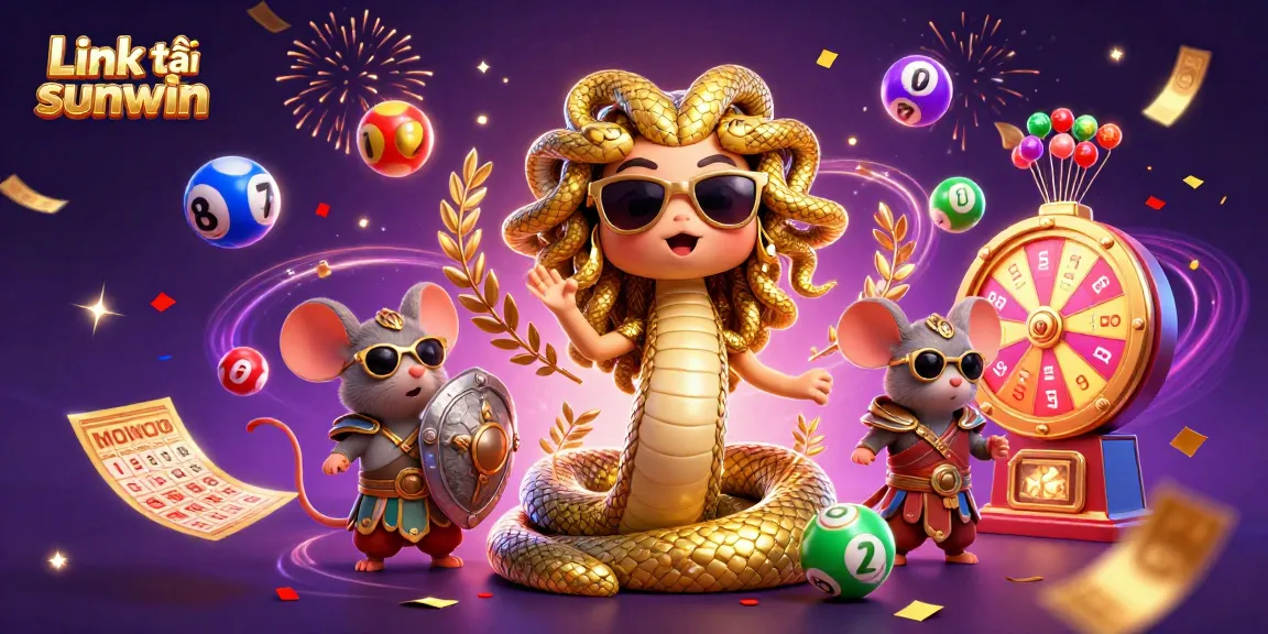 Win exciting prizes with Link tải sunwin featuring a lively lottery celebration scene