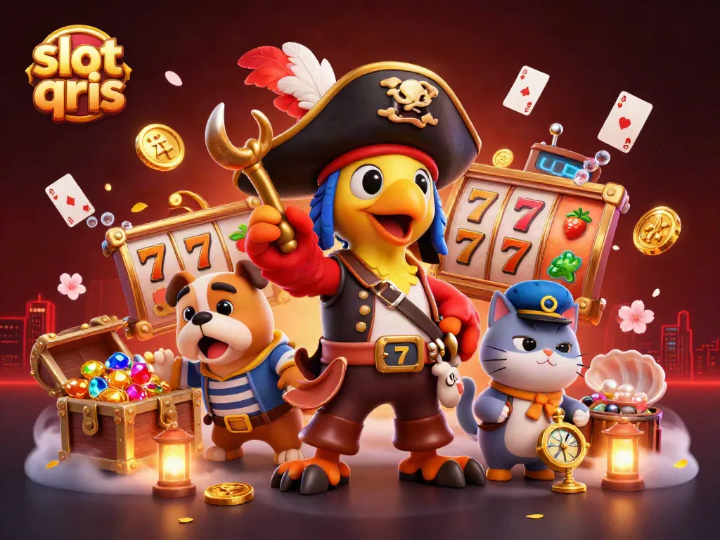 Experience thrilling gameplay with slot qris featuring vibrant casino elements and characters engaging in the action.
