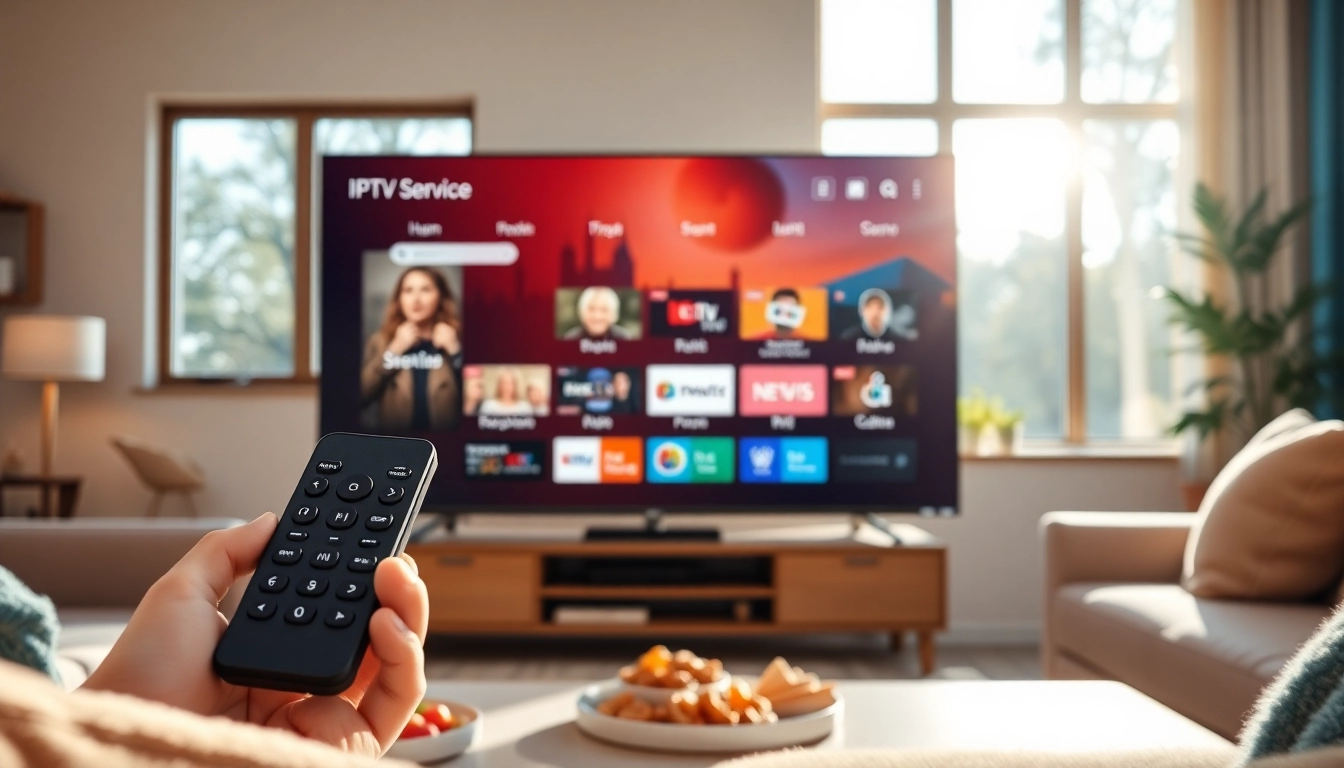 Enjoy engaging content with an iptv free trial in a cozy living room setup.