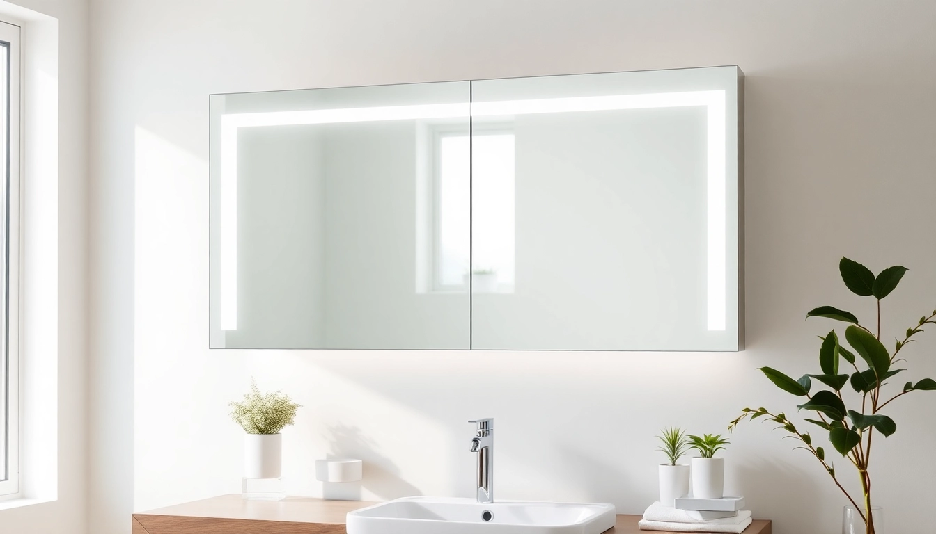 Moderne badezimmer spiegelschränke beleuchtung in einer eleganten Badumgebung
