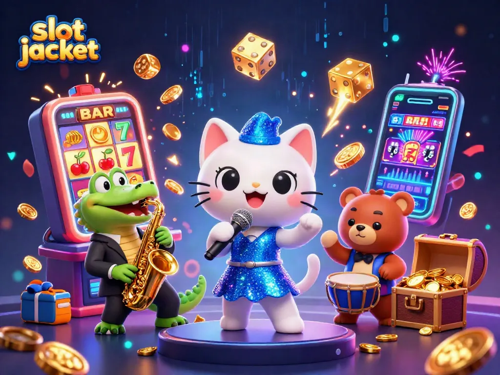 Experience the excitement of slot jackpot wins with vibrant characters and casino elements