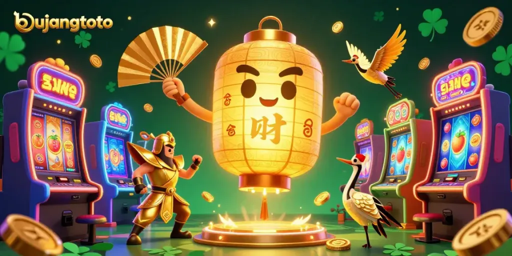 Experience excitement at bujangtoto with a vibrant 3D casino illustration capturing thrilling gaming action.