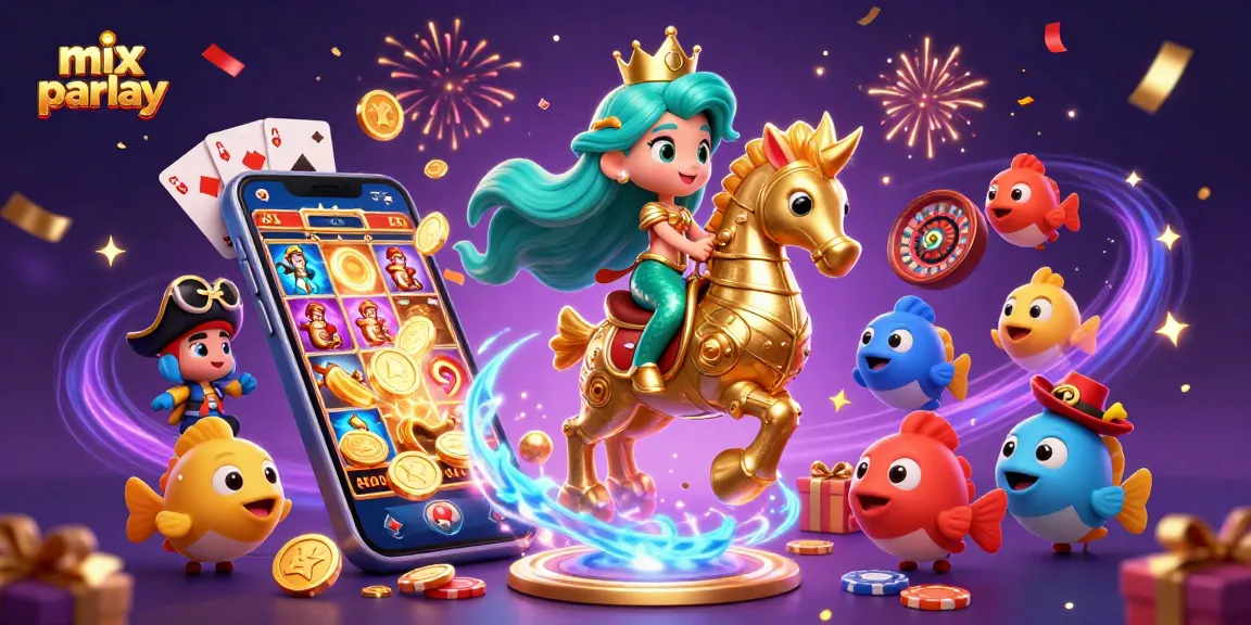 Mix parlay dengan putaran roda roulette dan karakter putri duyung yang menggemaskan
