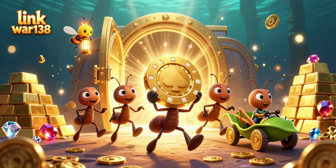 Engage with exciting games at link war138 while enjoying thrilling illustrations of ants in a casino heist.