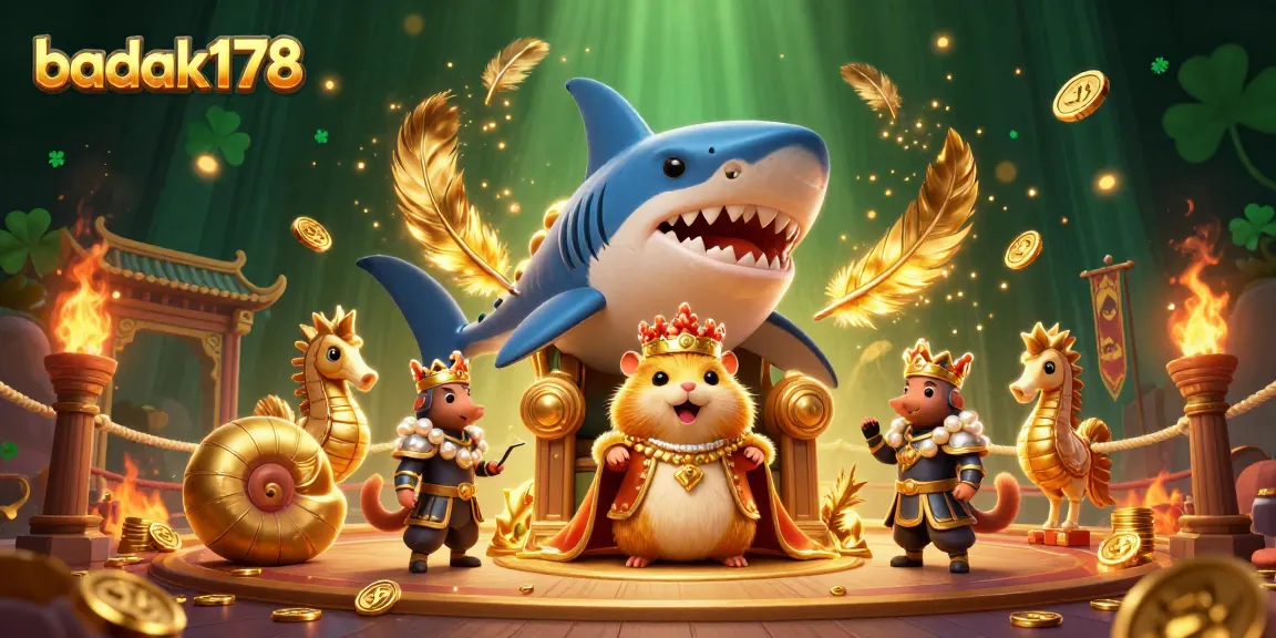 Engage in thrilling games at badak178 with the golden hamster king and seahorse guards.