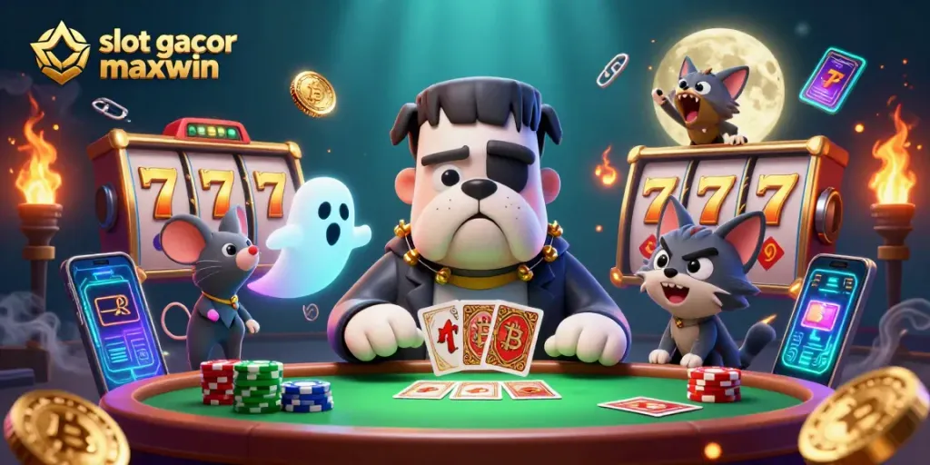 Menggenggam peluang besar dengan slot gacor maxwin dalam ilustrasi kasino 3D yang memikat.