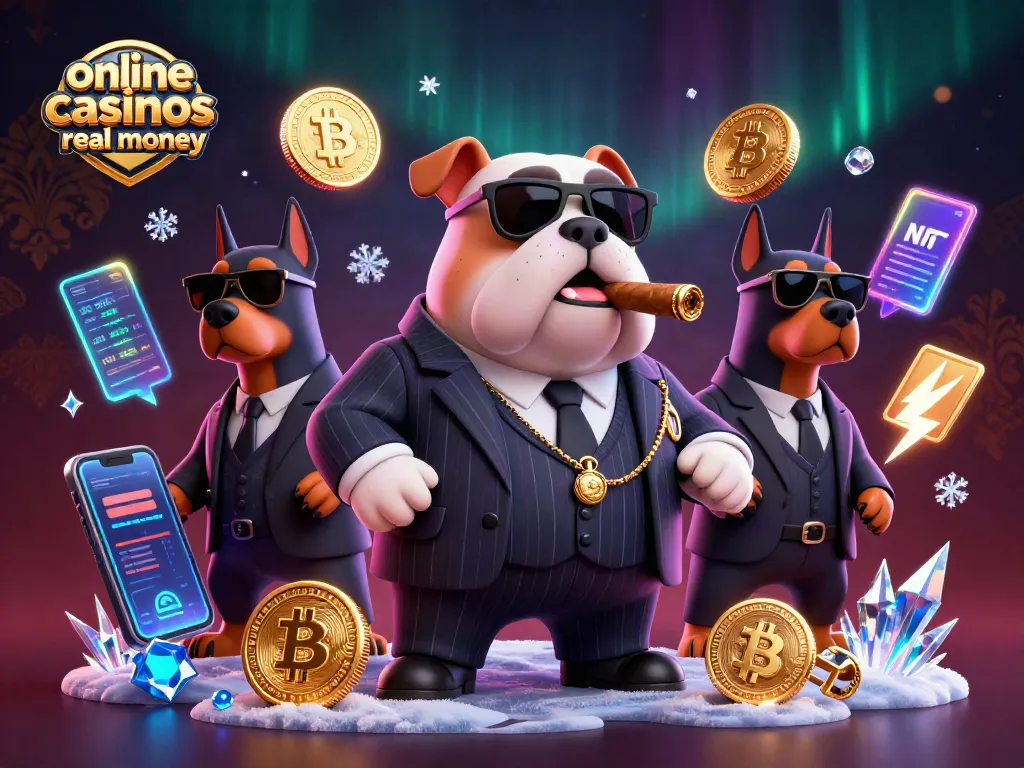 Engage with online casinos real money featuring colorful characters and crypto elements in a vibrant scene.