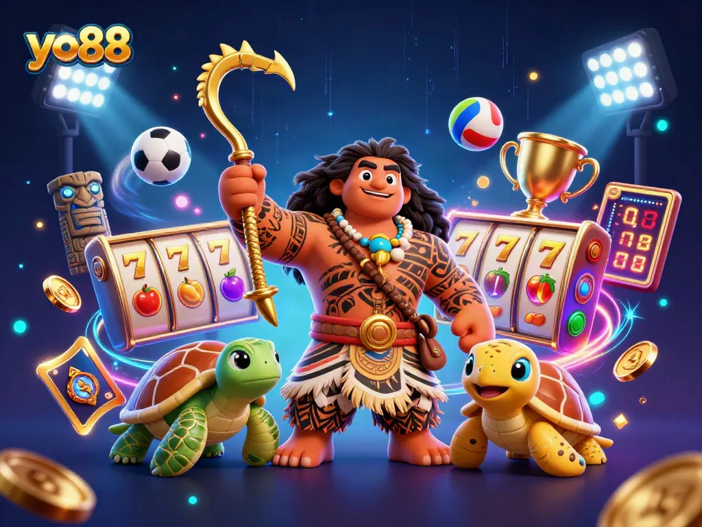 Join the thrill at yo88 with vibrant casino excitement, featuring unique characters and dynamic game elements.