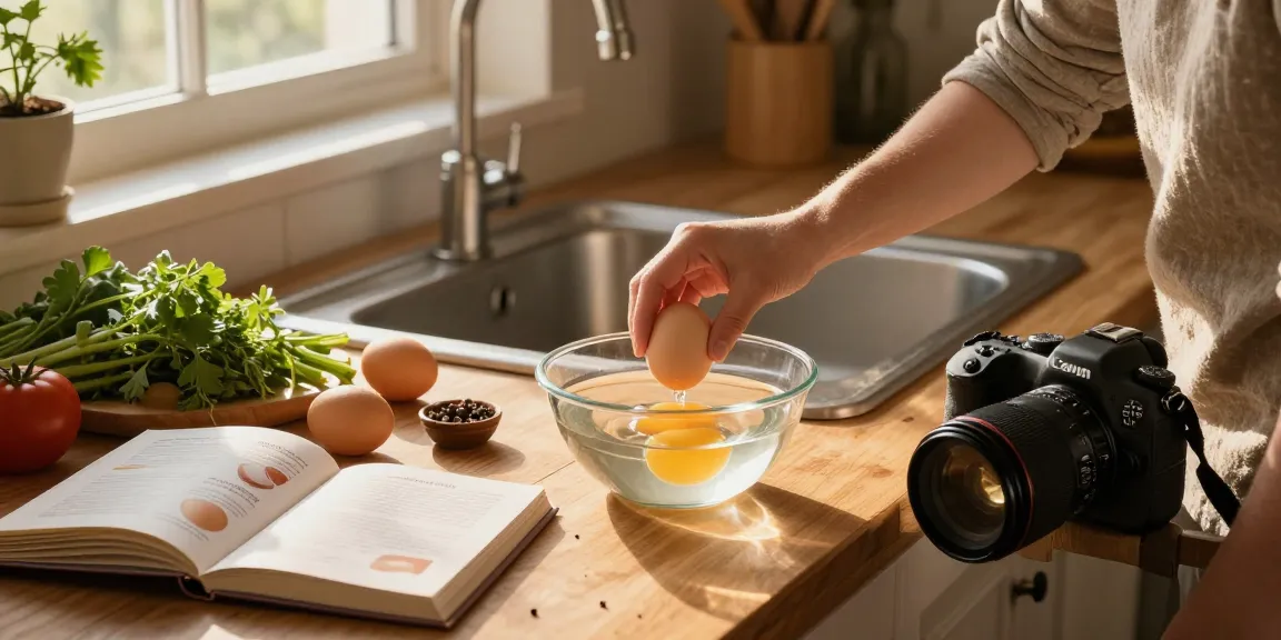 Uji kesegaran telur dengan Egg Float Test dari https://www.eggfloattest.com/contact yang dilakukan di dapur.