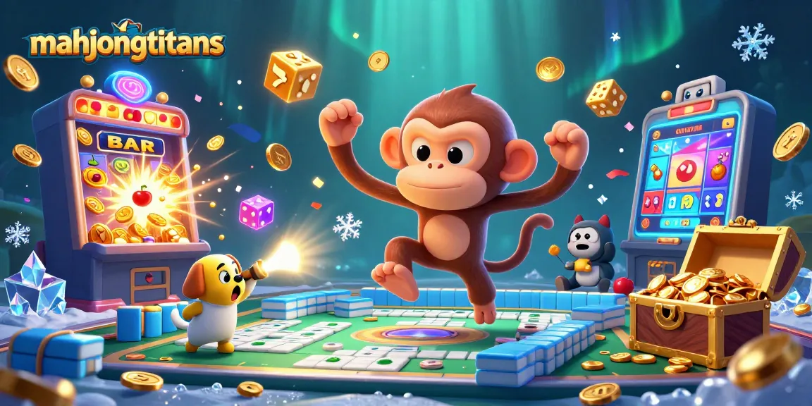 Experience thrilling Mahjong Titans gameplay with a poltergeist monkey and ghost-hunter puppy tracking action-packed treasures.
