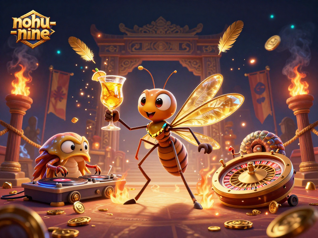 Experience thrilling moments in nohu-nine casino with vibrant characters in an exciting scene.