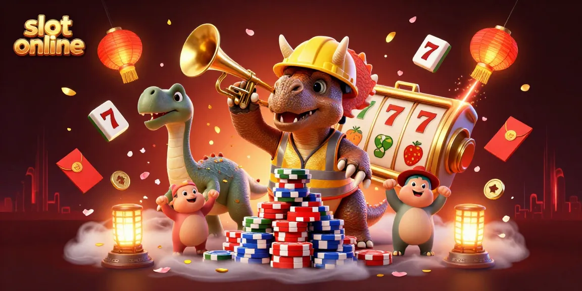 Experience thrilling slot online action with a vibrant celebration of gaming elements and characters