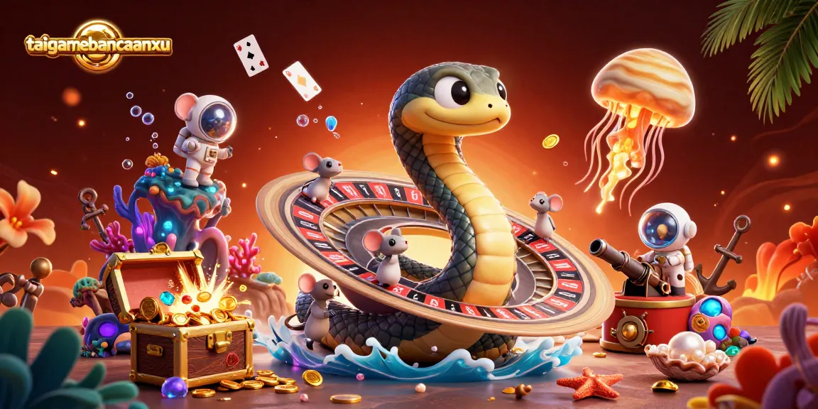 Experience thrilling action in taigamebancaanxu as astronaut mice bet on Saturn's roulette rings.